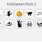 A image showing the Temporary Tattooth Halloween Pack 2. These are temporary tooth tattoos that can be applied to teeth.
