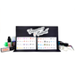 A photograph of the Temporary Tattooth Essentials Kit.  This kit allows you to apply temporary tattoos for teeth and temporary tooth colorants.  The photos shows a close up of the temporary tooth tattoos included in the kit.